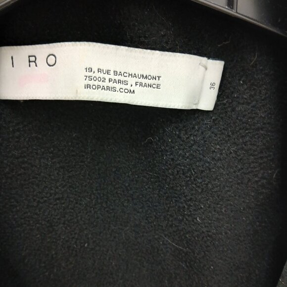 IRO Rare Black Speckle Suede Moto Jacket - Picture 5 of 9